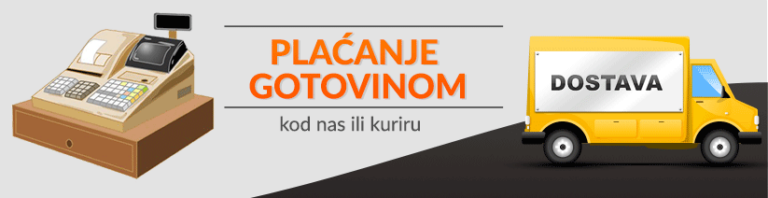 PLAĆANJE GOTOVINOM kod nas ili kuriru